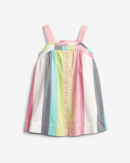 GAP Baby Stripe Button Šaty detské